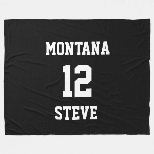 スポーツ白黒カパーソナライズされたラーLRG毛布 フリースブランケット (正面(横))