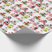 スポーツ盛りクリスマス漫画 ラッピングペーパー (角)