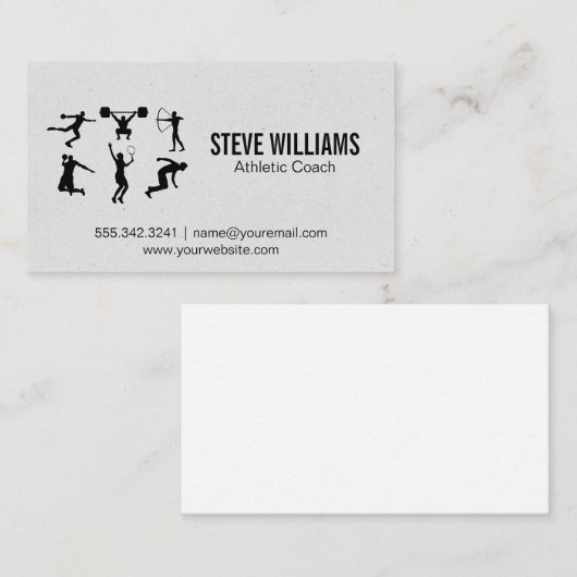 スポーツ競技コーチ 名刺 (正面/裏面)