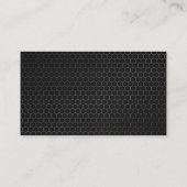 スポーツ競技トレーナーのメタリックバックグラウンド 名刺 (裏面)