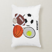 スポーツ競技パーソナライズされた球名 アクセントクッション (正面(垂直))