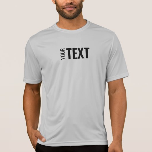スポーツ競技者シルバーメンズモダンテンプレート Tシャツ (正面)