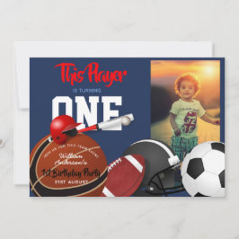 スポーツ第1期バースデーベースボールサッカー招待状 招待状
