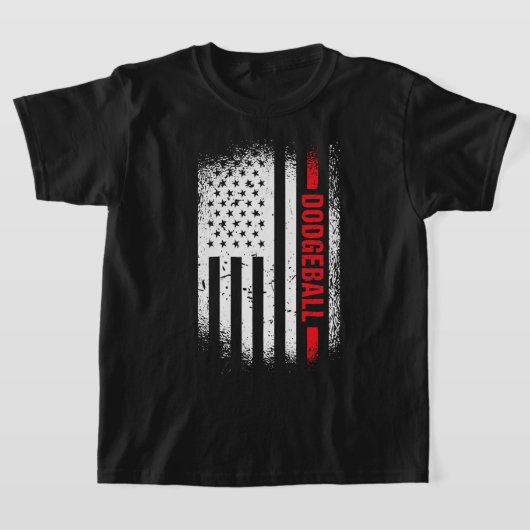 スポーツ米国国旗のドッジボール2 Tシャツ (レイダウン)