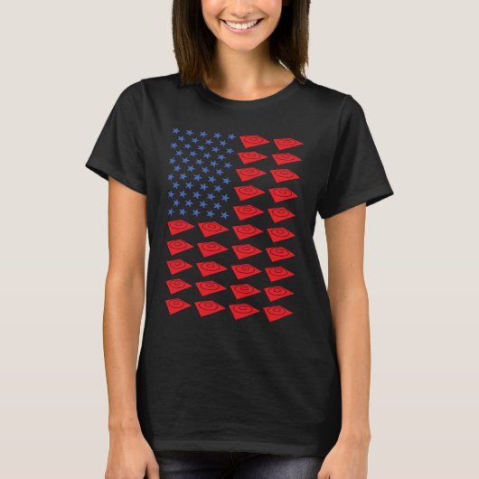 スポーツ米国国旗のレスリング3 Tシャツ (正面)