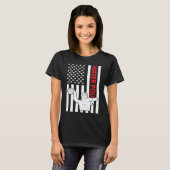 スポーツ米国国旗の水のポロ4 Tシャツ (正面フル)