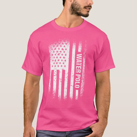 スポーツ米国国旗の水球 Tシャツ (正面)