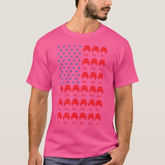 スポーツ米国国旗の水球 Tシャツ (正面)
