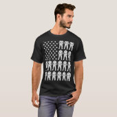 スポーツ米国国旗テコンド Tシャツ (正面フル)