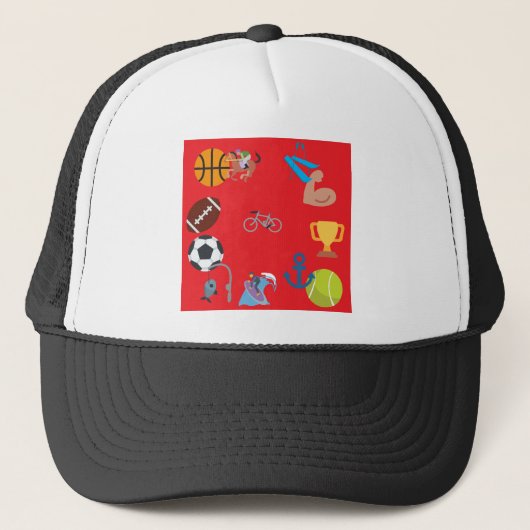 スポーツ絵文字 キャップ (正面)