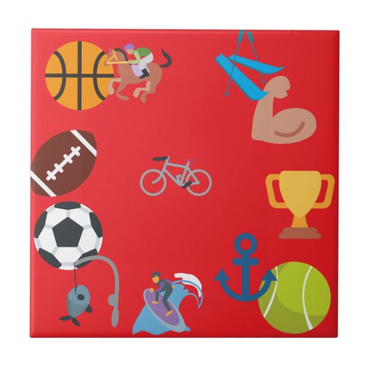スポーツ絵文字 タイル (正面)