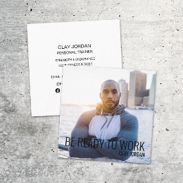 スポーツ耐久フィットネスジムパーソナルトレーナー スクエア名刺