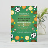 スポーツ背景招待状 招待状 (スタンド正面)