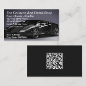 スポーツ自動詳細車の清掃修理QRコード 名刺 (正面/裏面)