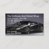 スポーツ自動詳細車の清掃修理QRコード 名刺 (正面)