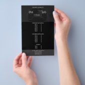 スポーツ自動車詳細車の清掃価格一覧 チラシ (ハンドル)