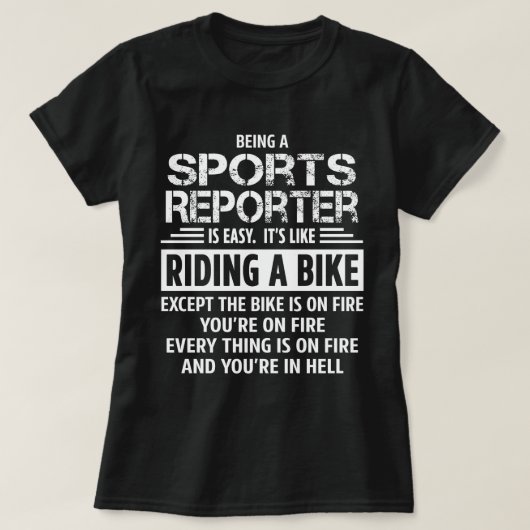 スポーツ記者 Tシャツ (デザイン正面)
