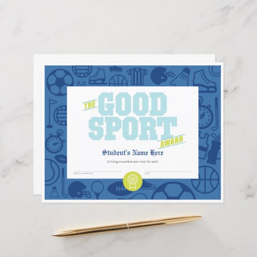 スポーツ証明書 (正面/裏面インサイチュ)