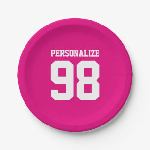 スポーツ誕生日のジャージー番号紙プレート ペーパープレート