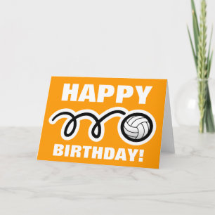 スポーツ誕生日グリーティングカード バレーボールデザイン カード