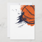 スポーツ誕生日テーマバスケットボールパーティー 招待状 (裏面)
