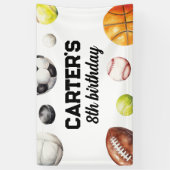 スポーツ誕生日バナー背景 横断幕 (縦)