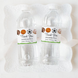 スポーツ誕生日パーティーのお気に入り ペットボトルラベル