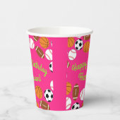 スポーツ誕生日パーティーキッズかわいいメディア 紙コップ (左)