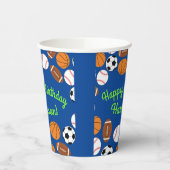 スポーツ誕生日パーティーキッズかわいいメディア 紙コップ (左)