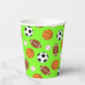 スポーツ誕生日パーティーキッズかわいいメディア 紙コップ (裏面)