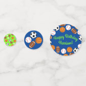 スポーツ誕生日パーティーキッズかわいい コンフェッティ (正面)