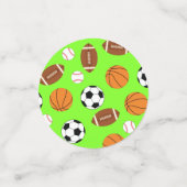 スポーツ誕生日パーティーキッズかわいい コンフェッティ (スモール正面)