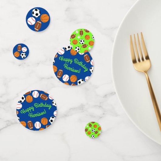 スポーツ誕生日パーティーキッズかわいい コンフェッティ (グループ)