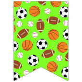 スポーツ誕生日パーティーキッズかわいい バンティングフラッグ (第1の旗)