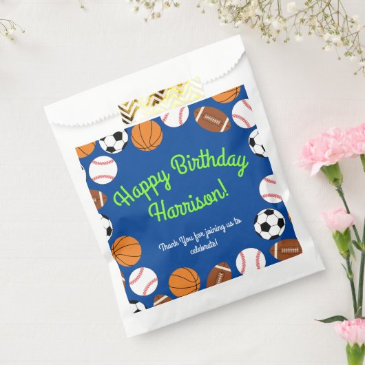 スポーツ誕生日パーティーキッズかわいい フェイバーバッグ (封をした状態)