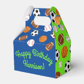 スポーツ誕生日パーティーキッズかわいい フェイバーボックス (正面サイド)