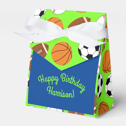 スポーツ誕生日パーティーキッズかわいい フェイバーボックス (正面サイド)