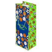スポーツ誕生日パーティーキッズかわいい ワインギフトバッグ (裏面アングル)