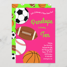 スポーツ誕生日パーティーキッズかわいい 招待状