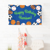 スポーツ誕生日パーティーキッズかわいい 横断幕 (インサイチュ)