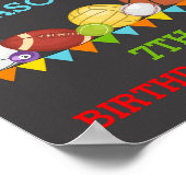 スポーツ誕生日パーティー歓迎サイン ポスター (角)