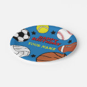 スポーツ誕生日パーティー – パーソナライズされた紙プレート ペーパープレート (アングル)