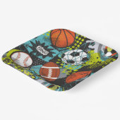 スポーツ誕生日パーティーIスポーツボール ペーパープレート (傾斜あり)