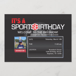 スポーツ誕生日フォト招待状 招待状