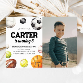 スポーツ誕生日フォト招待状 招待状
