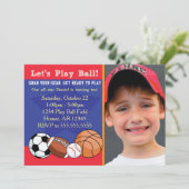 スポーツ誕生日招待状 招待状 (スタンド正面)