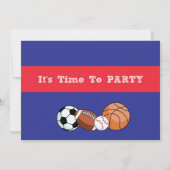 スポーツ誕生日招待状 招待状 (裏面)