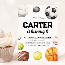 スポーツ誕生日招待状 招待状