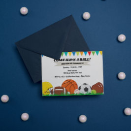 スポーツ誕生日招待状 招待状