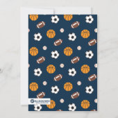 スポーツ誕生日招待状-野球、サッカー 招待状 (裏面)